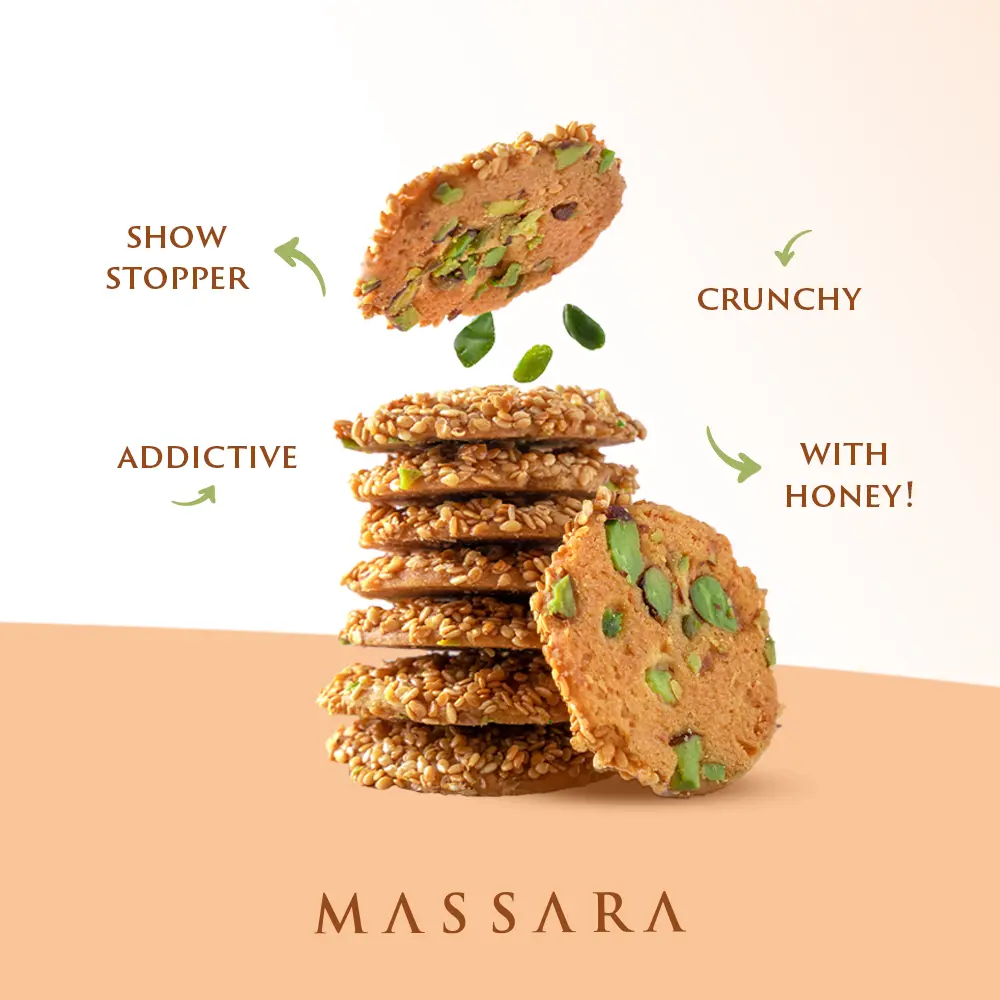 Crunchy Sesame Cookies 200 gr Crunchy Sesame Cookies 200 gr