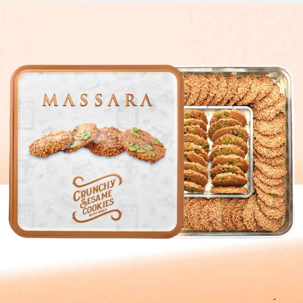 Crunchy Sesame Cookies 400 gr Crunchy Sesame Cookies 400 gr