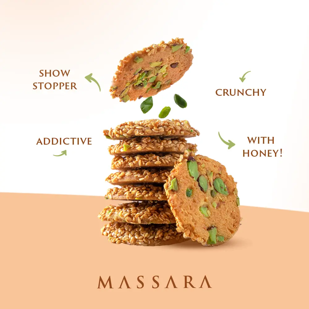 Crunchy Sesame Cookies 400 gr Crunchy Sesame Cookies 400 gr